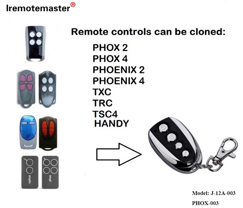 Per PHOENIX 2 4 TSC2 TSC4 HANDY2 telecomando di ricambio per porta di garage 433.92mhz