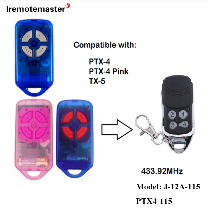 Per PTX4 433.92 MHz Gate Garage Door Control Remote Rolling Code