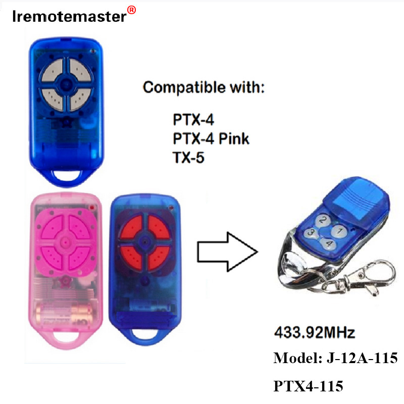 Per PTX4 433.92 MHz Rolling Code Garage Door Control Remote